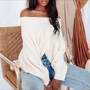 12 Tribe Ambrosia Off The Shoulder Sweater